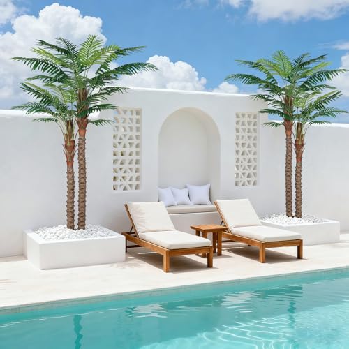 7FT UV-Resistant Faux Palm Tree – 84 Inch Artificial Outdoor Tropical Tree
