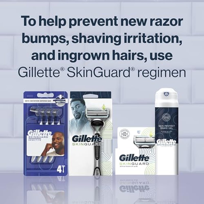 Gillette SkinGuard Men's Razor Blades, 4 Blade Refills