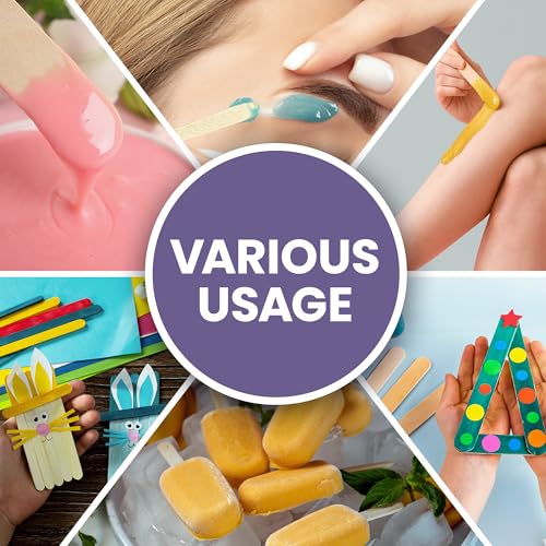Tress Wellness - Waxing Sticks for Hair Removal - Premium Splinter-Free Wooden Sticks for Waxing, Wax Stick for Body and Face Waxing,150 Wax Sticks (Pack of 2)
