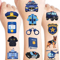 50 PCS Police Temporary Tattoos for Kids, Police Car Polices Officer Policeman Themed Tattoos for Birthday Party Supplies, Favors, Decorations Cute Fake Tattoo Stickers for Boys Girls Party Bag Filler