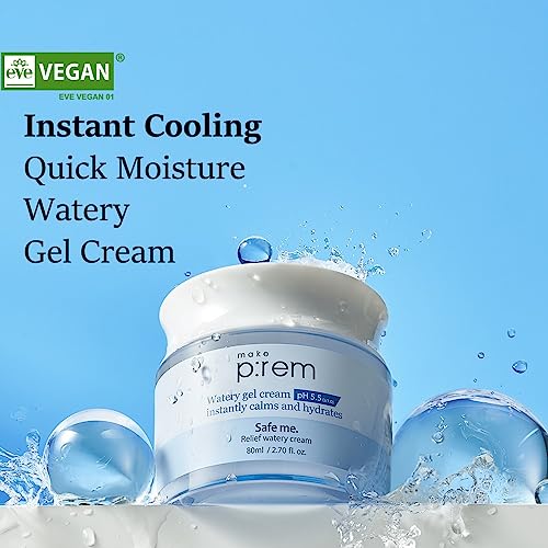 MAKEP:REM Safe Me Relief Watery Cream - Sensitive Skin Hydrating Moisturizer