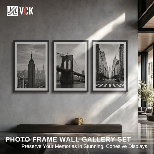 Black 20x30 Poster Frames Set of 3 - Solid Wood Wall Decor