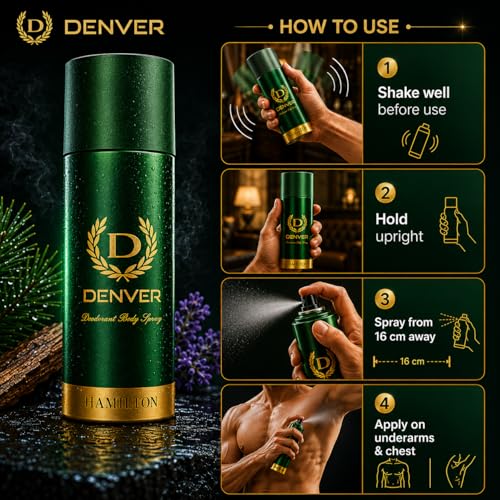 Men's Long-Lasting Body Deodorant Spray with Lavender & Cedarwood 5oz - Pack of 4