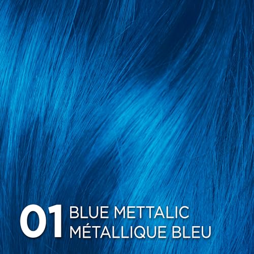 Semi Permanent Hair Color Mask - Metallic Blue, Pack of 2 - For Bleached Blonde Hair - Variation of THIS listing
