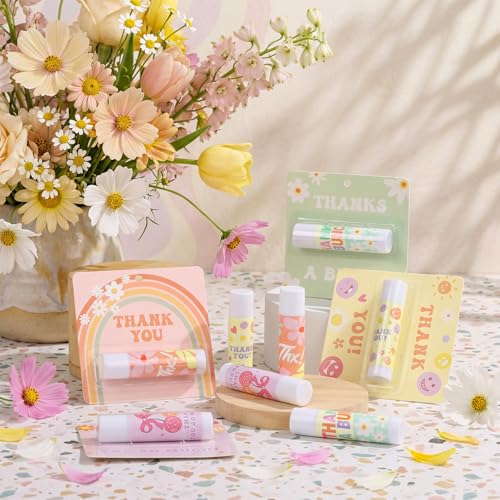 Groovy 60 Pcs Thank You Lip Balm Gift Set for Women - Appreciation Gifts