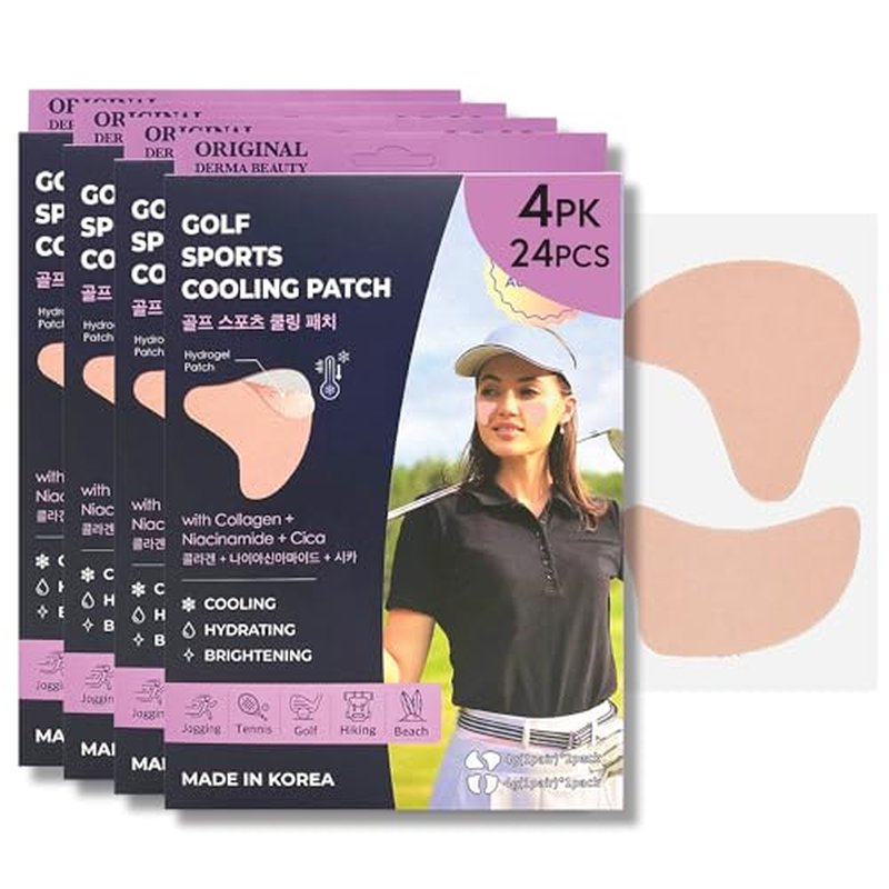 12Pairs (24patchs) Sun Patch, Under Eye UV Protection for Golf, Hiking, Driving, Outdoor Sports | Cooling Sunblock Patches, Scar & Sun Damage Protection