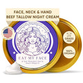 Eat My Face Grass Fed Tallow Night Cream for Face ? Hydrating Anti Wrinkle Cream for Face with Shea Butter, Cocoa Butter & Vitamin E | Anti Aging Men & Women Restorative Night Moisturizer, 4.0 fl oz