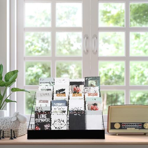 Queekay 6-Tier Metal Magazine & Book Rack - Countertop Display Stand