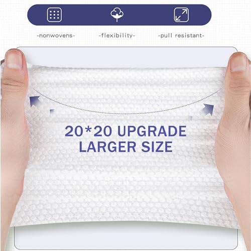 Unscented Disposable Face Towels - 600 Count (6 Pack), Ultra Soft & Reusable