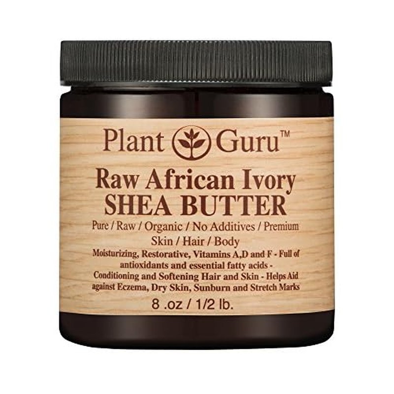 African Shea Butter Raw Unrefined 100% Pure Natural Organic Ivory Grade A - 8 oz - DIY Body Butters, Lotion, Cream, lip Balm & Soap Making Supplies, Eczema & Psoriasis Aid, Stretch Mark Product