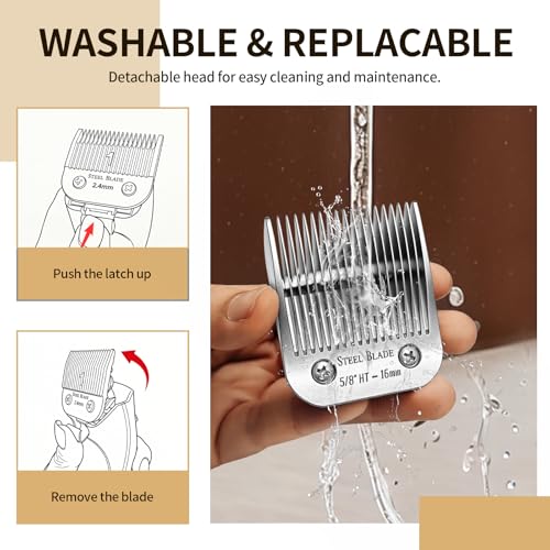 Silver 5/8HT Steel Clipper Blade Compatible with Andis & Oster A5 – 1 Pack Variation of Silver-5/8HT