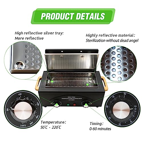 High Temperature Metal Tool Disinfection Box for Nail & Beauty Equipment - 110V 300W