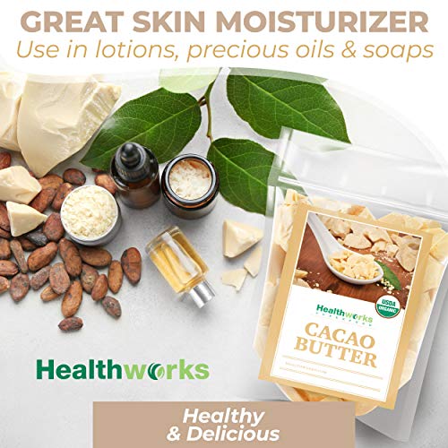 Organic Cacao Butter 16 Ounce - Raw Unrefined Vegan Keto Non-GMO