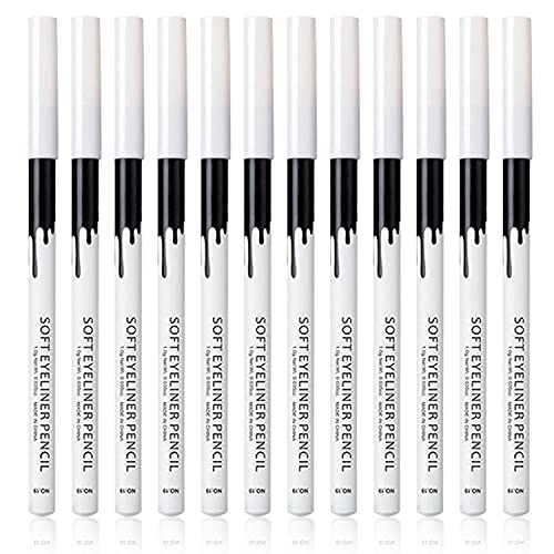 KAIQIKAIXI 12 White Eyeliner Pen, Eyebrow,Eye Shadow Pencil, Lip Line, Eyelid Pad, Pencil Makeup Set Tool