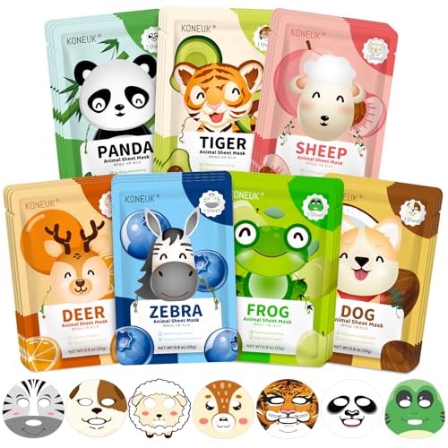 G-28 Pack Animal Collagen Face Masks Set for Kids & Teens – Hydrating Fun Masks