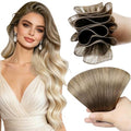 Blonde Ombre Hair Extensions 20 Inch 60g - Brown to Platinum Balayage Variation 8/18/60