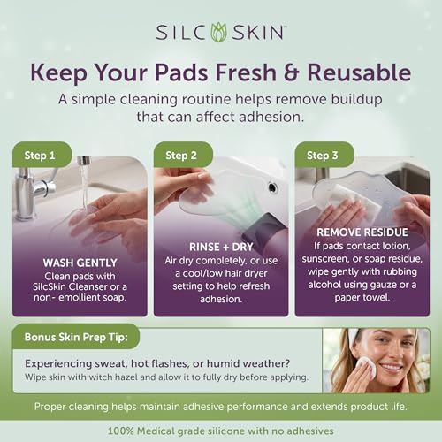 Silc Skin Neck Wrinkle Pads - 2 Pack, 60-Day Supply for Youthful Skin