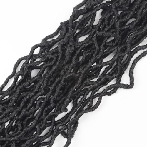 Vemet Soft Locs Faux Crochet Hair 36 Inch - 1B, Pack of 8