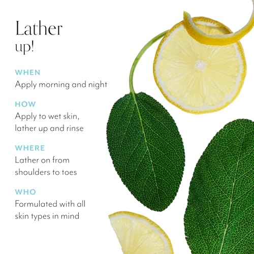 Bliss Lemon and Sage Soapy Suds Body Wash and Body Butter - Gentle and Hydrating for Soft Skin - Vegan and Cruelty-Free