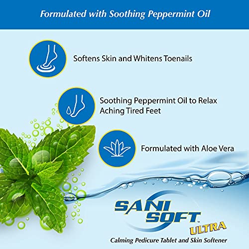 Peppermint & Aloe Vera Pedicure Soak Tablets - Soothing Foot Care, 150 Tabs