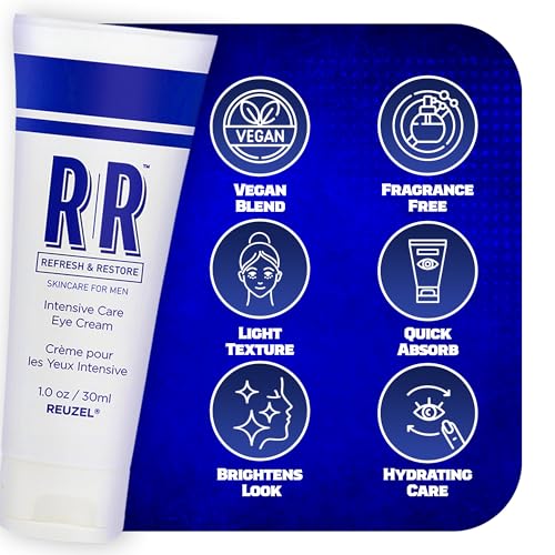REUZEL Intensive Eye Care Cream, Brightens Up Eyes, Reduce Dark Circles, Lightweight, Hydrating, Vegan and Anti-Aging Formula, Fragrance Free, 1 oz
