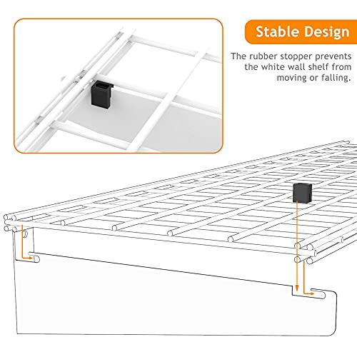 Garage Wall Mount Shelves 15x45 White Heavy Duty Storage Shelving Set