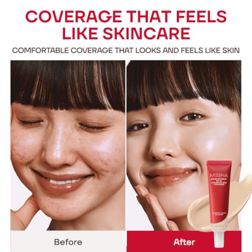 Korean BB Cream & Cushion Foundation Set - Dewy, Natural Finish, SPF 42 PA++