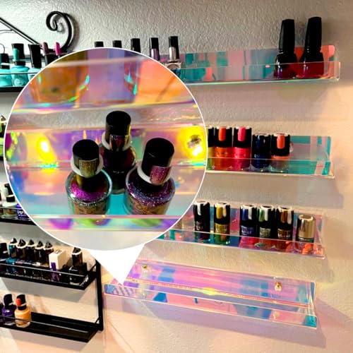 15 Inch Iridescent Acrylic Floating Wall Shelves - Rainbow Shelves - Variation of THIS listing