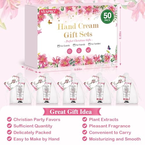 Christian Hand Cream Gift Set with Prayer Cards & Bible Verses for Women