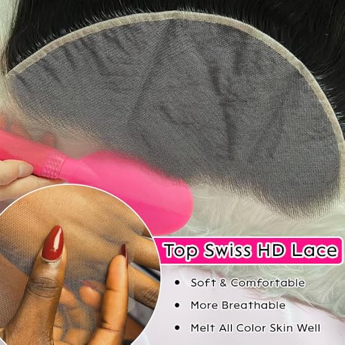 Natural Black 18 Inch 13x6 HD Lace Frontal Human Hair - Pre Plucked & Invisible Swiss Lace
