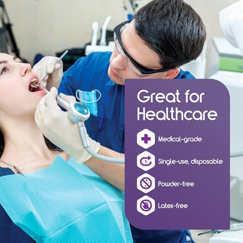 Disposable Vinyl Exam Gloves - Large 1000 Pack Latex-Free Medical Gloves