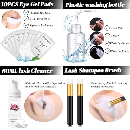 Lash Extension Kit for Beginners - Black C Variation with Eyelash & Practice Face