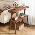 Tribesigns Rustic Brown Solid Wood 2-Tier End Table with Storage Shelves - Slim Farmhouse Side Table for Couch & Bedroom - Variation of THIS listing