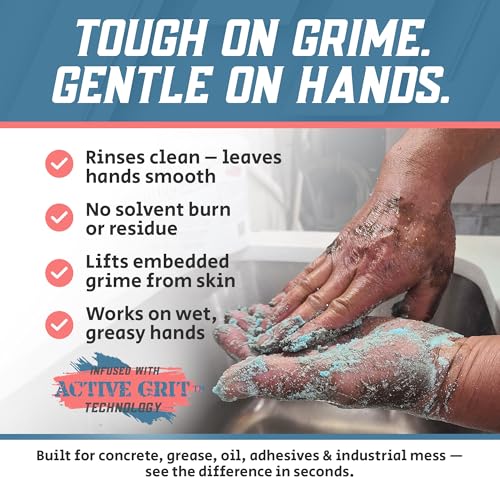 Toughgrit Heavy-Duty Powder Hand Cleaner, Perlite Abrasive, 101 oz – Skin-Safe, Solvent-Free
