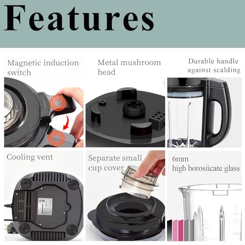1200W Countertop Blender Food Processor with Hot & Cold Functionality and 9 Programs