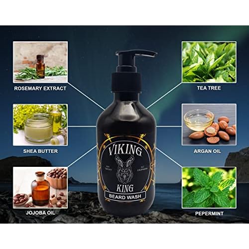 VIKING KING-BEARD WASH-Tea Tree/Mint-300 Ml