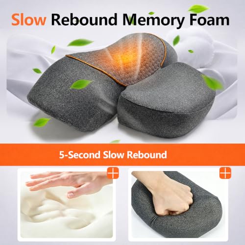 3-in-1 Cordless Neck Massager Pillow with Heat, Memory Foam, Adjustable Modes
