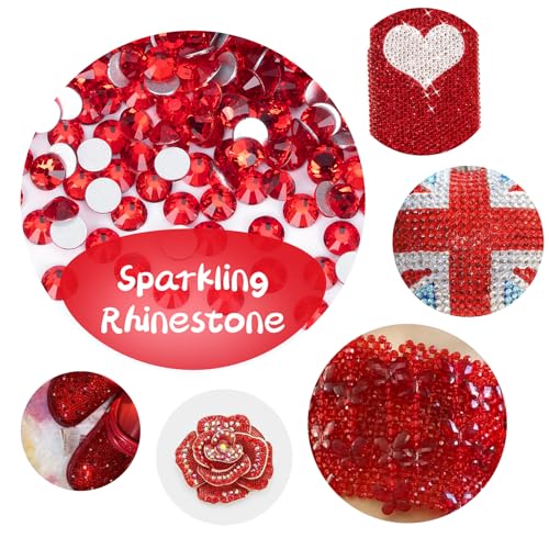 Red Flat Back Crystal Rhinestones SS20 4.6-4.8mm - 10,000PCS Bulk Embellishments Variation of THIS listing
