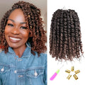 SUN LOCS 8 Inch Passion Twist Crochet Hair Pre-Twisted Synthetic Braids for Black Women