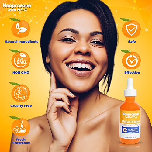Brightening Face Serum with Alpha Arbutin & Vitamin C - Fade Dark Spots, 2 Fl oz