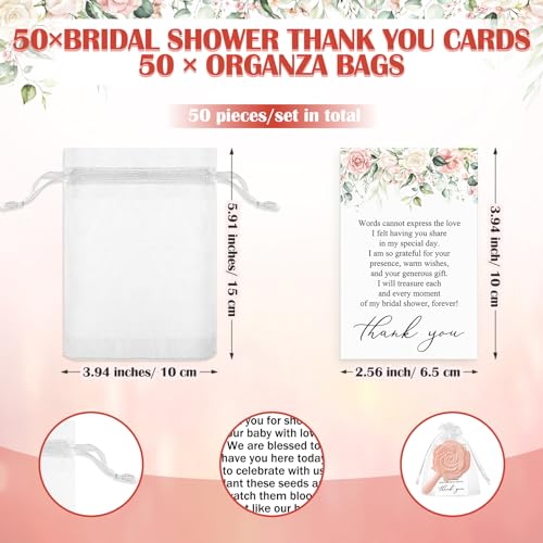Wenqik 50 Sets Bridal Shower Favors Rose Compact Mirrors Bulk Wedding Favors for Guests Rose Compact Handheld Mirrors with Thank You Cards and Organza Bags Wedding Party Guests Souvenir Gifts (Pink)