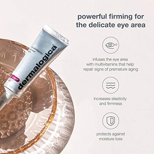 Dermalogica Multivitamin Power Firm Eye Cream for Dark Circles and Puffiness, Anti-Aging Wrinkle Firming Under Eye Treatment with Antioxidant Vitamins