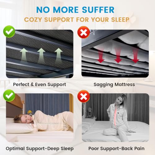 Full Size Bunkie Board 54x75 Inches Support Mattress Foundation - Ribbed