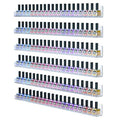 FEMELI 24 Inch Nail Polish Wall Rack: 6 Shelves Clear Acrylic Nail Polish Holder Organizer for 130-180 Bottles (24 Inch, Clear)