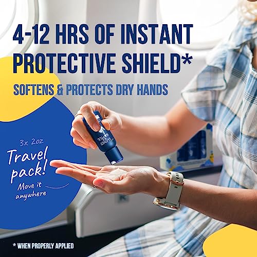 Gloves In A Bottle Shielding Lotion 3-Pack Travel Size Hand Moisturizer for Dry Skin