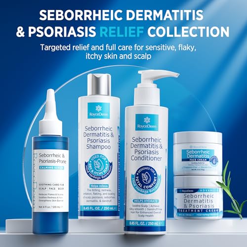 Seborrheic Dermatitis & Psoriasis Cream, Shampoo & Conditioner Set - Scalp Relief