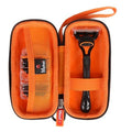 Mchoi Hard Carrying Case Fits for Gillette Fusion5 Men¡¯s Razor & Proglide Shield Men's Razor, Case Only (Black, Orange)