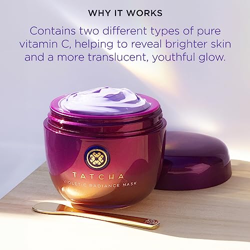 TATCHA Violet-C Radiance Mask with Vitamin C & AHAs for Brightening Skin