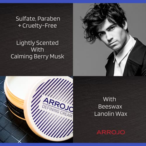 Hair Styling Cream for Texture & Definition - Beeswax & Lanolin - 1.7 oz