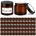 Amber Glass Jars with Black Lids - 2 oz, 60 Pack, Durable & Leak-Proof - Variation of THIS listing: Amber-Black Lids / 2 Ounces / 60